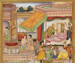 Persian miniature - Baby Akbar